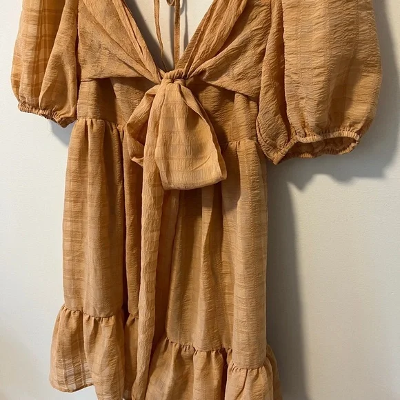 Lulu's Peach Smock Mini Dress - Picture 5 of 13